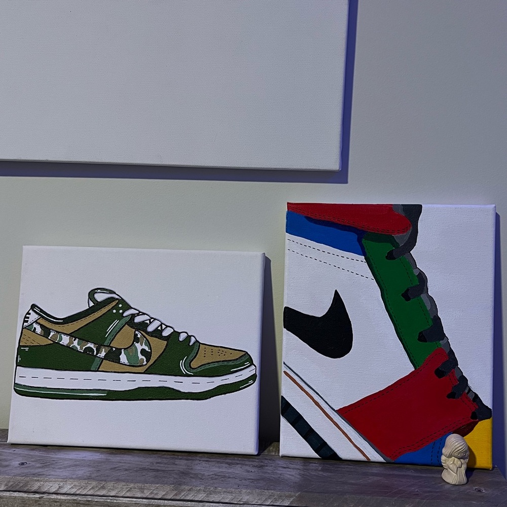 Custom Jordan paintings